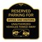 Signmission Unauthorized Vehicles Towed Away, Black & Gold Aluminum Architectural Sign, 18" x 18", BG-1818-22774 A-DES-BG-1818-22774 - alternate 1